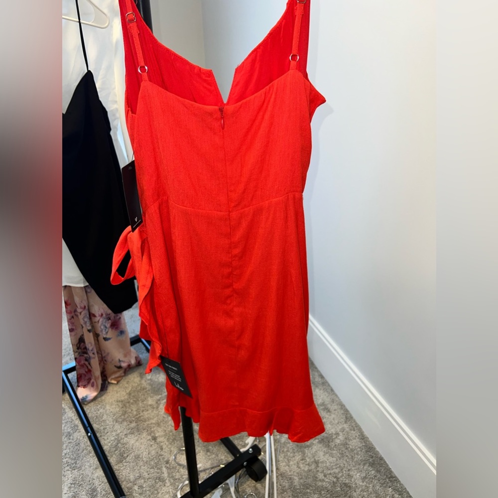 Lulu's Red Ruffle Mini Dress - Picture 9 of 12